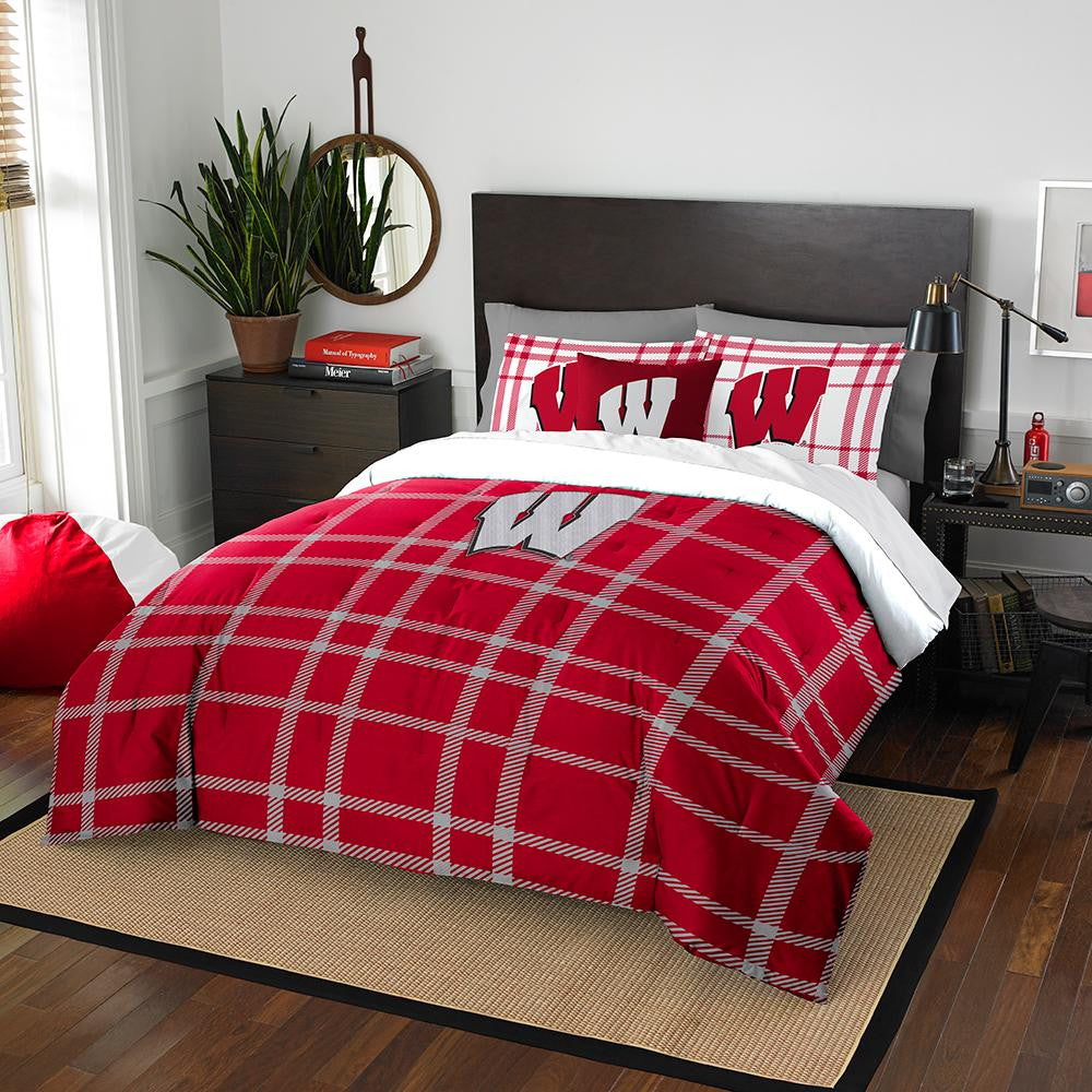 Wisconsin Badgers NCAA Full Comforter Set (Soft & Cozy) (76 x 86)