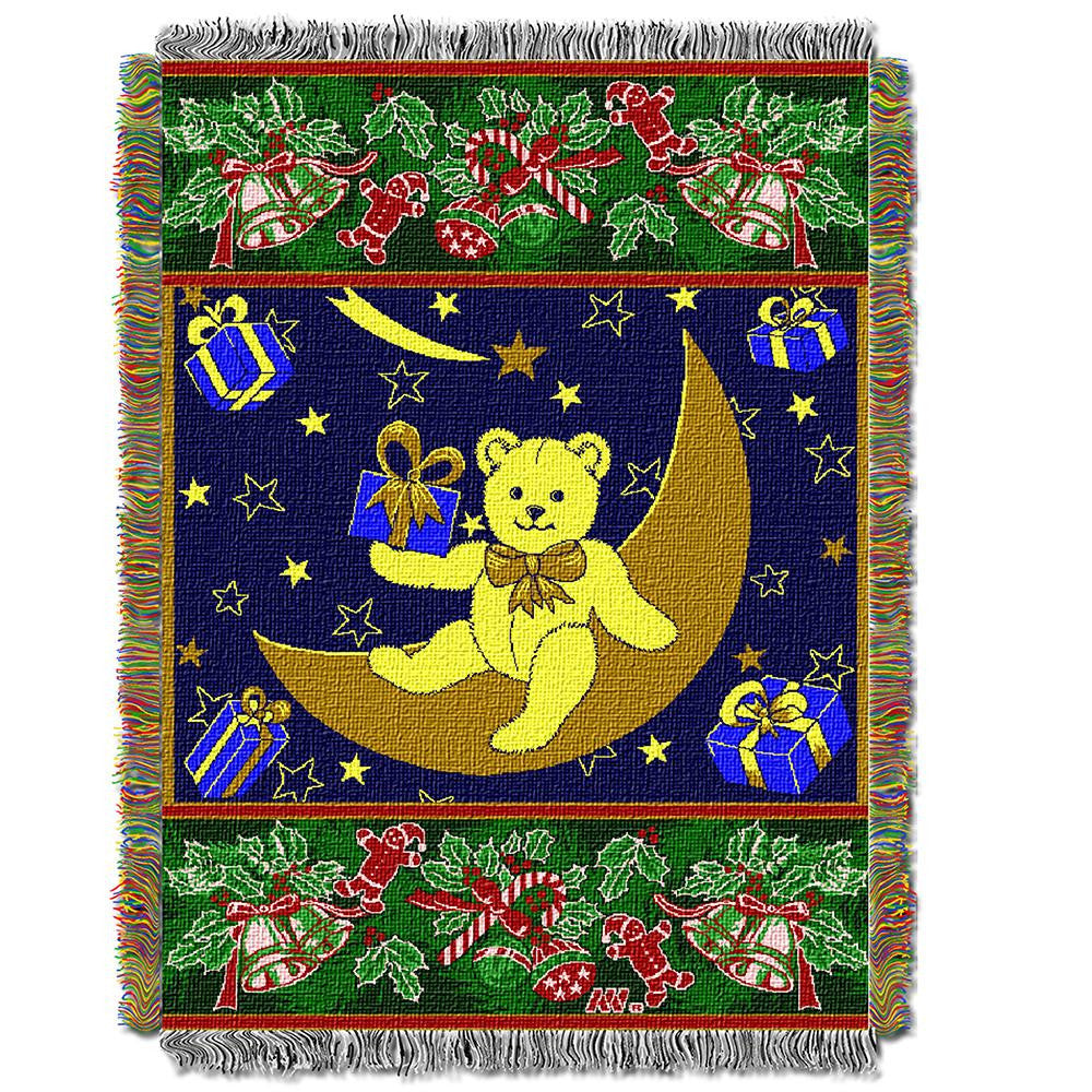 Holiday Bears  Woven Tapestry Throw (48inx60in)
