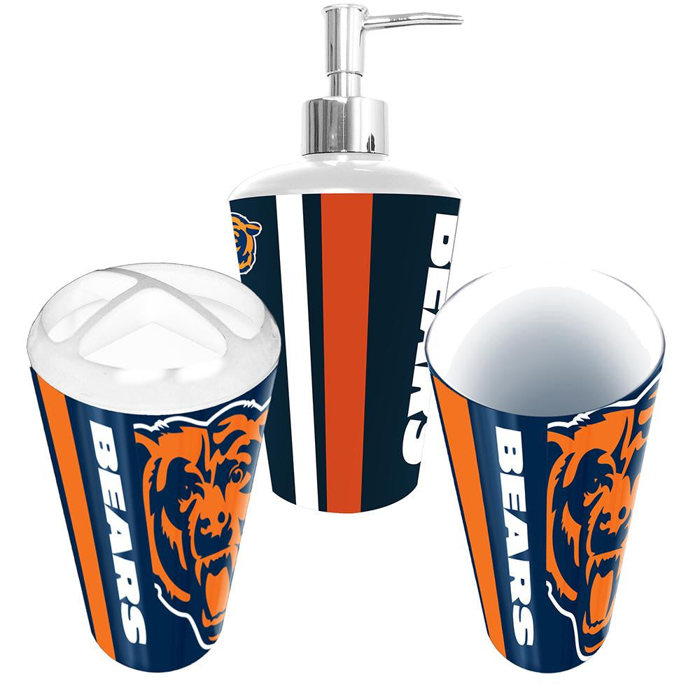 Cleveland Browns NFL Bath Tumbler, Toothbrush Holder & Soap Pump (3pc Set)