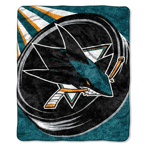 San Jose Sharks NHL Sherpa Throw (Puck Series) (50x60)