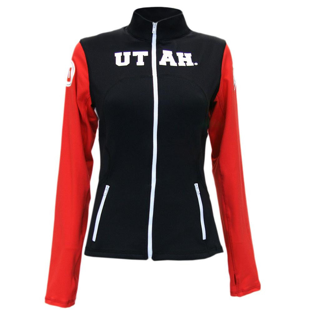 Utah Utes NCAA Womens Yoga Jacket (Black)