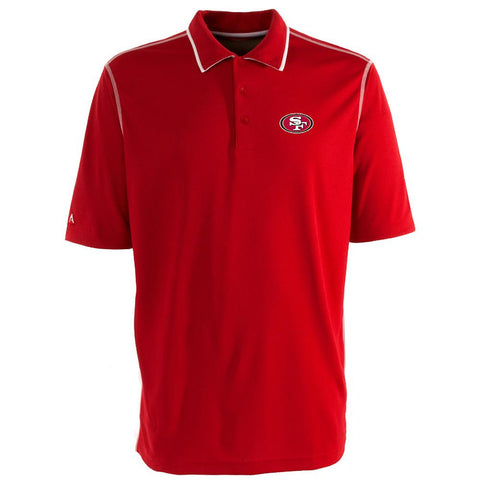 San Francisco 49ers NFL Fuel Men's Polo Shirt (Dark Red-White) (X Large)