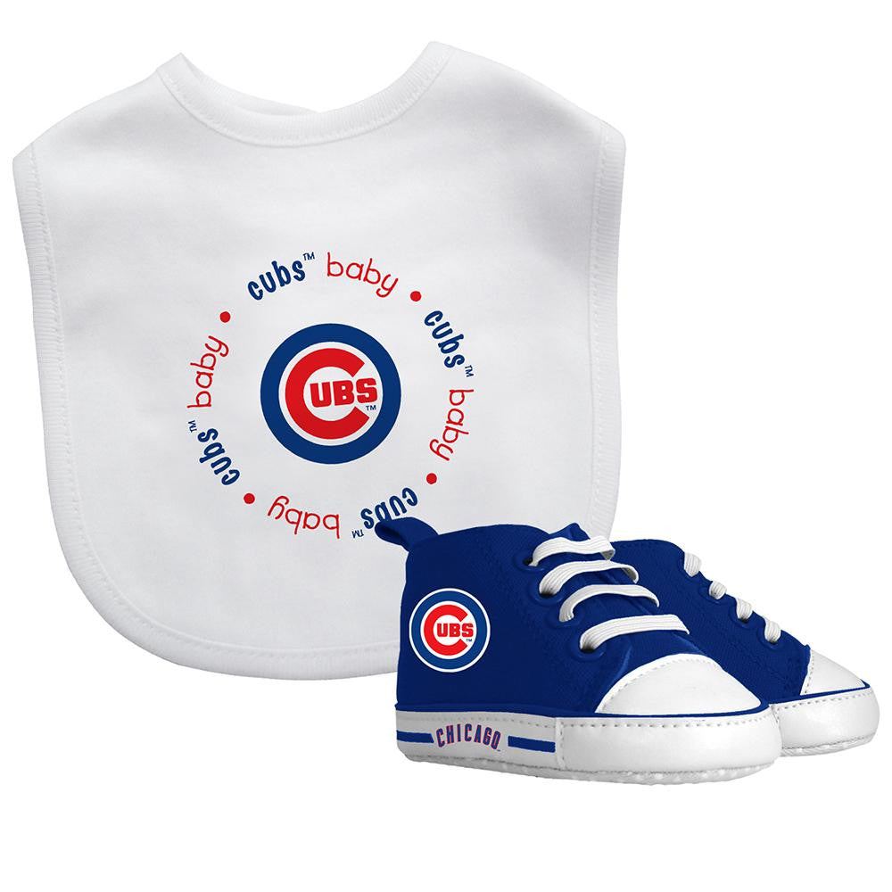 Chicago Cubs MLB Infant Bib and Shoe Gift Set