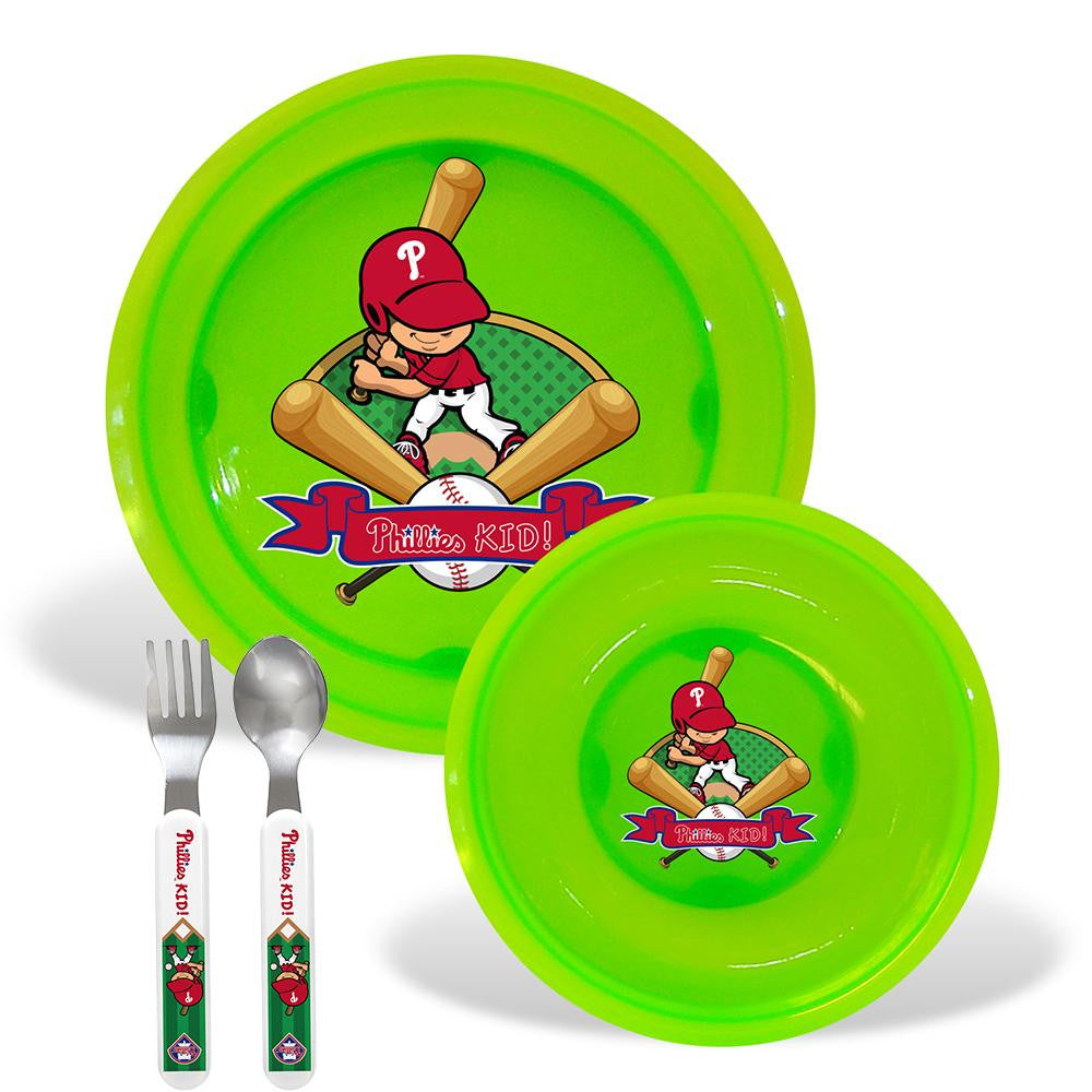 Philadelphia Phillies MLB BPA Free Toddler Dining Set (4 Piece)