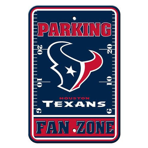 Houston Texans NFL Plastic Parking Sign (Fan Zone) (12 x 18)