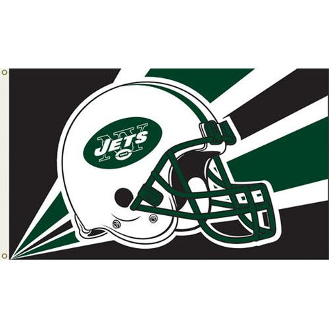 New York Jets NFL Helmet Design 3'x5' Banner Flag