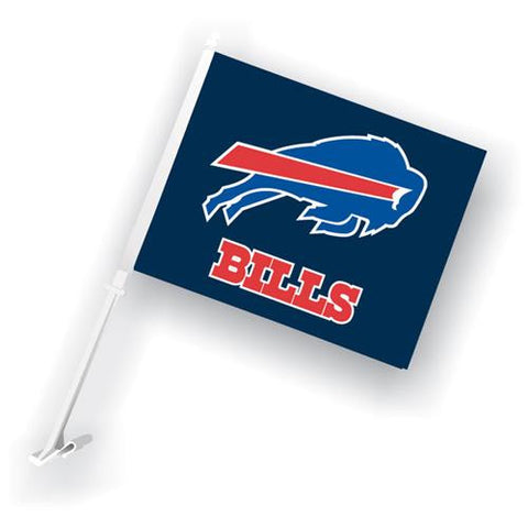 Buffalo Bills NFL Car Flag with Wall Brackett