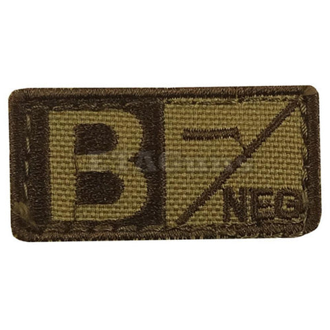 B Blood Type Patch Negative (6 Pack) Color- Tan-Brown