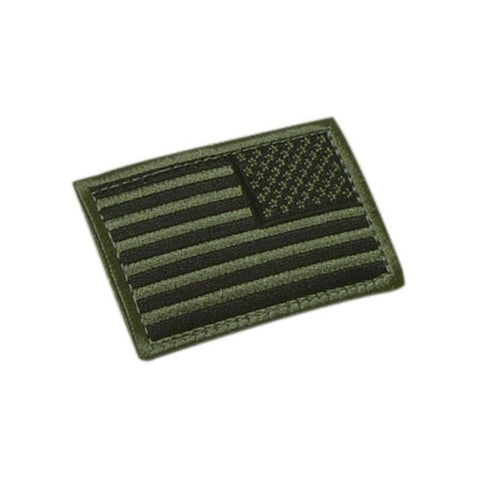US Flag Patch Reverse Color- OD Green (6 Pack)
