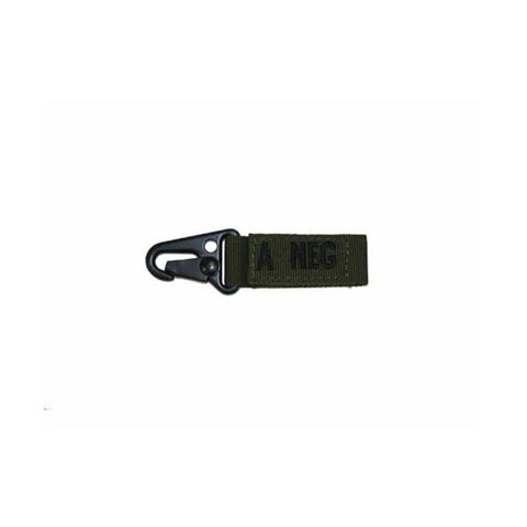 Blood Type Key Chain (A Negative) Color- OD Green