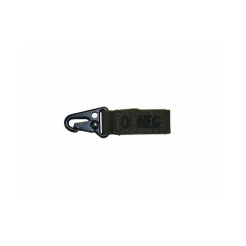 Blood Type Key Chain (O Negative) Color- OD Green