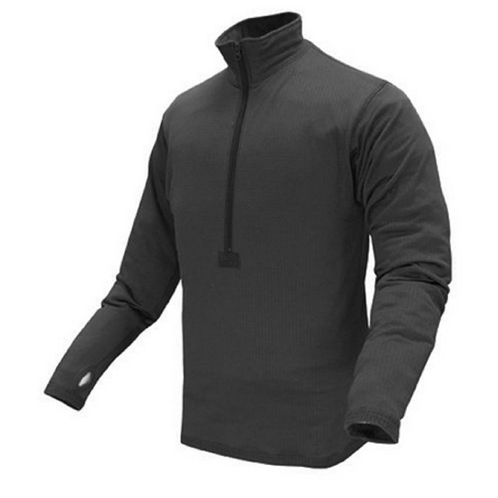 Base II Zip Pullover Color- Black