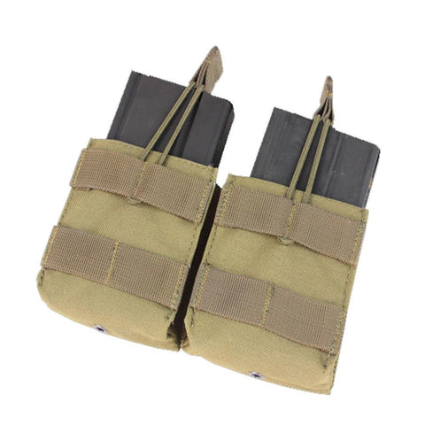 Double M-14 Open Top Mag Pouch Color- Tan