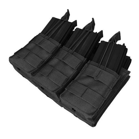 Triple Stacker M4 Magazine Pouch (Hold 6 Mags) Color: Black