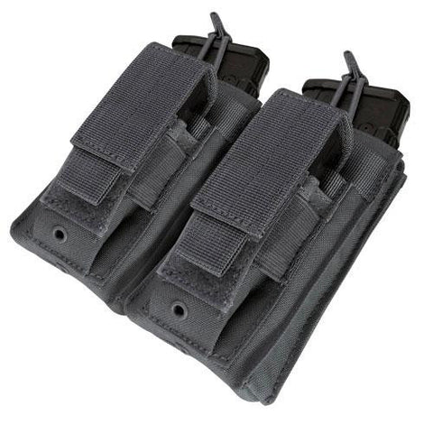 Double Kangaroo Magazine Pouch holds (2) M4-M16 Mag, (2) Pistol Mag - Color: Black