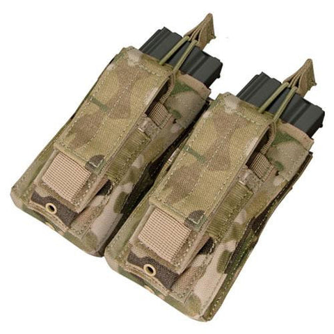 Double Kangaroo Magazine Pouch holds (2) M4-M16 Mag, (2) Pistol Mag - Color: Multicam