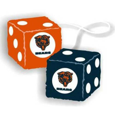 Chicago Bears NFL 3 Car Fuzzy Dice