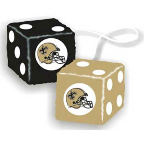 New Orleans Saints NFL 3 Car Fuzzy Dice