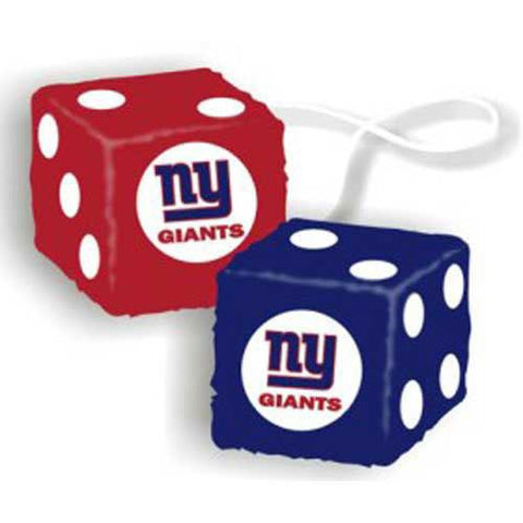 New York Giants NFL 3 Car Fuzzy Dice