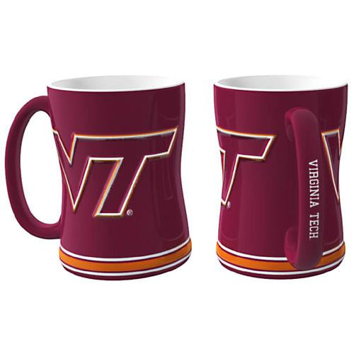 Virginia Tech Hokies NCAA Coffee Mug - 15oz Sculpted (Single Mug)