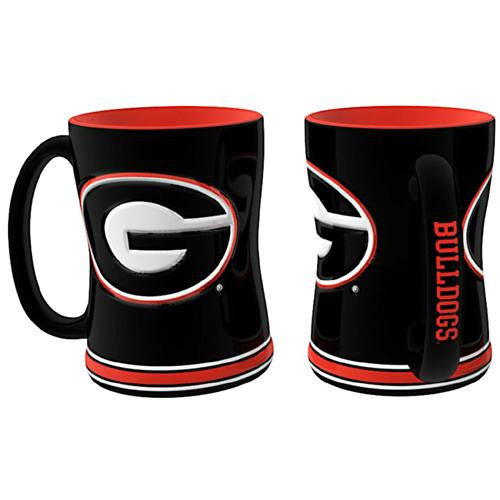 Georgia Bulldogs NCAA Coffee Mug - 15oz Sculpted (Single Mug)