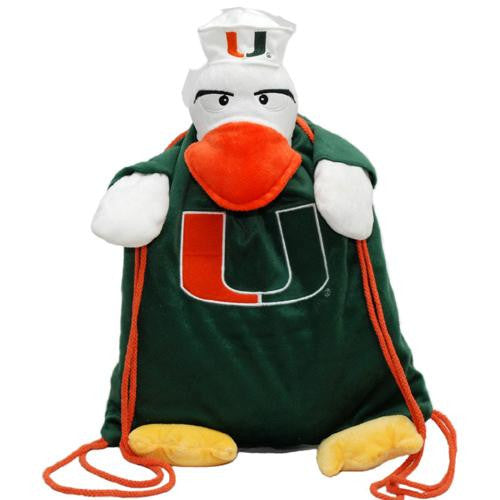 Miami Hurricanes NCAA Plush Mascot Backpack Pal