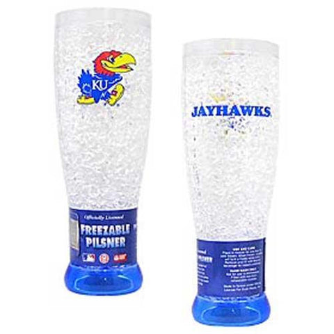 Kansas Jayhawks NCAA Crystal Pilsner Glass