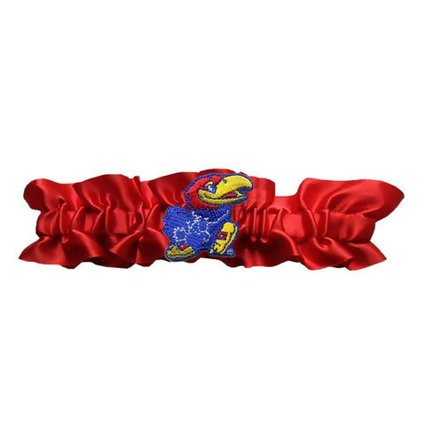 Kansas Jayhawks NCAA Dainty Satin Garter (Red)