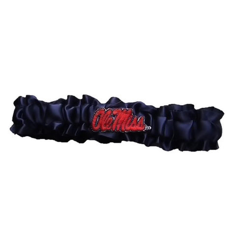 Mississippi Rebels NCAA Dainty Satin Garter (Navy Blue)