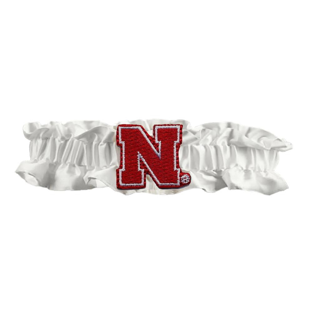 Nebraska Cornhuskers NCAA Dainty Satin Garter (White)