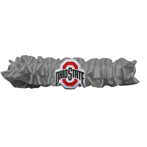 Ohio State Buckeyes NCAA Dainty Satin Garter (Silver)