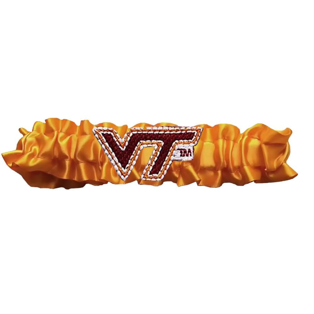 Virginia Tech Hokies NCAA Dainty Satin Garter (Orange)