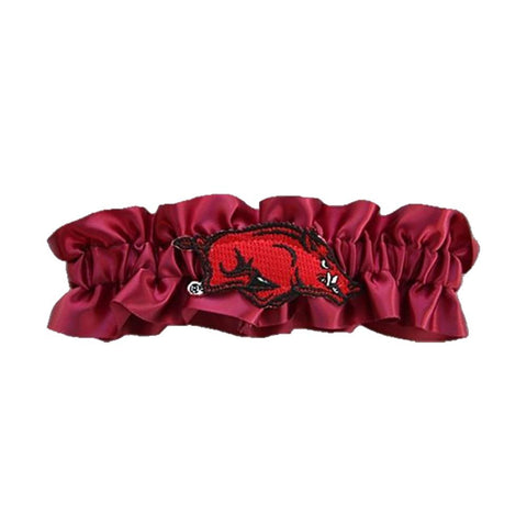 Arkansas Razorbacks NCAA Satin Garter (Maroon)