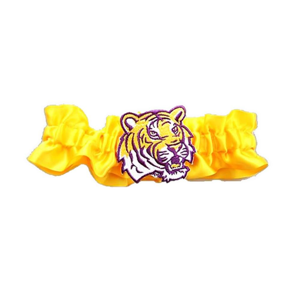 LSU Tigers NCAA Satin Garter (Yellow)