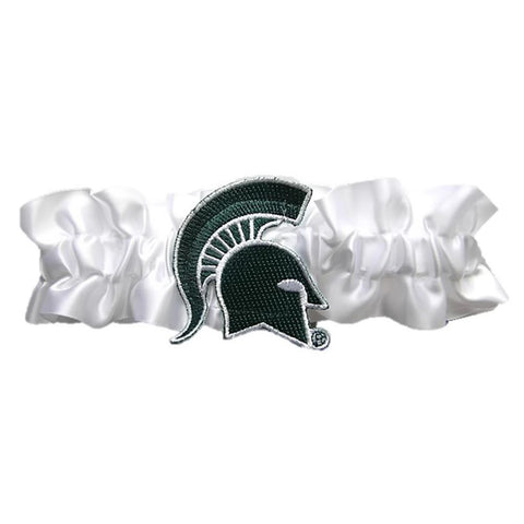 Michigan State Spartans NCAA Satin Garter (White)