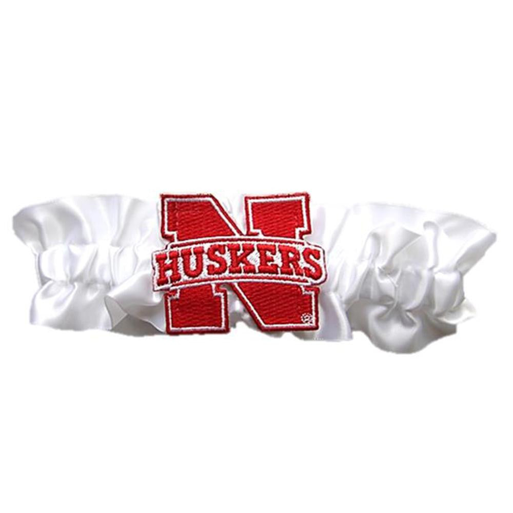 Nebraska Cornhuskers NCAA Satin Garter (White)