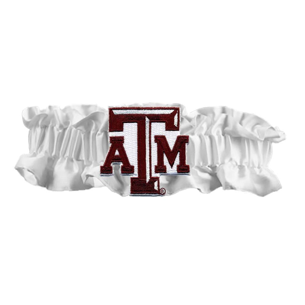 Texas A&M Aggies NCAA Satin Garter (White)