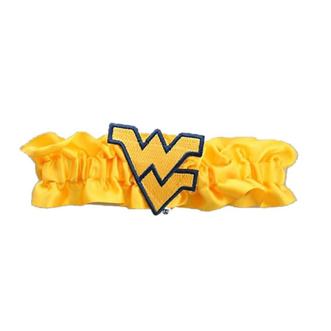 West Virginia Mountaineers NCAA Satin Garter (Yellow)