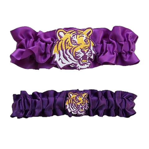 LSU Tigers NCAA Garter Set One to Keep One to Throw (Purple-Purple)