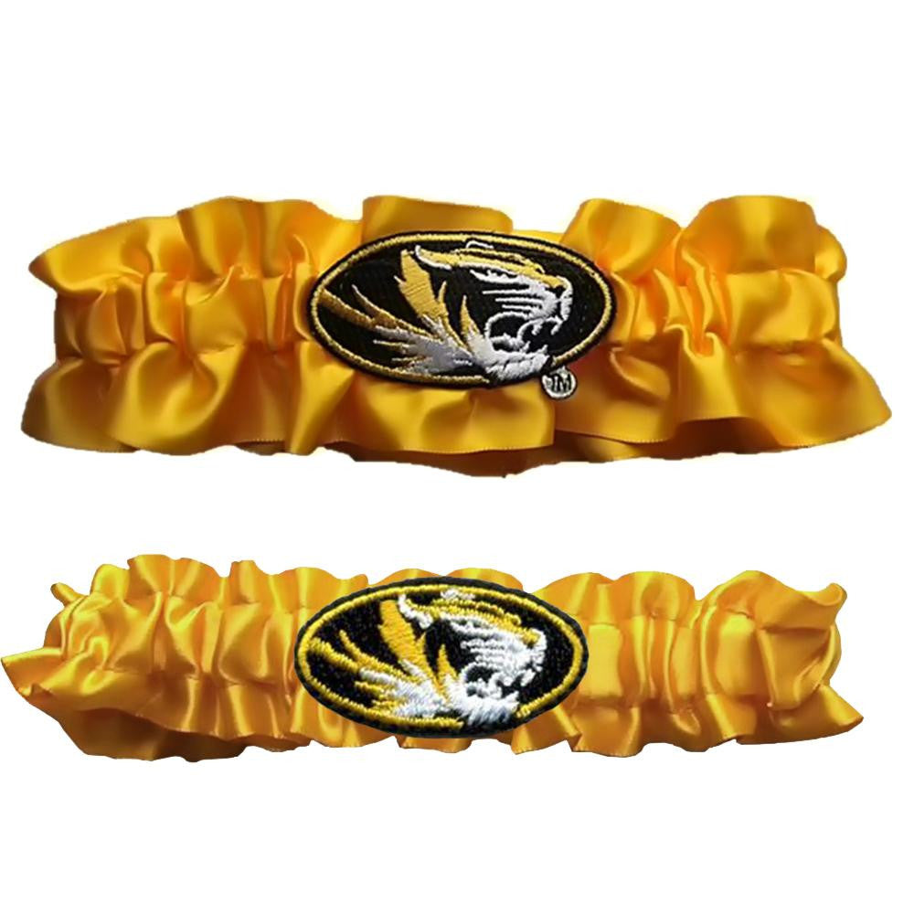 Missouri Tigers NCAA Garter Set One to Keep One to Throw (Yellow-Yellow)