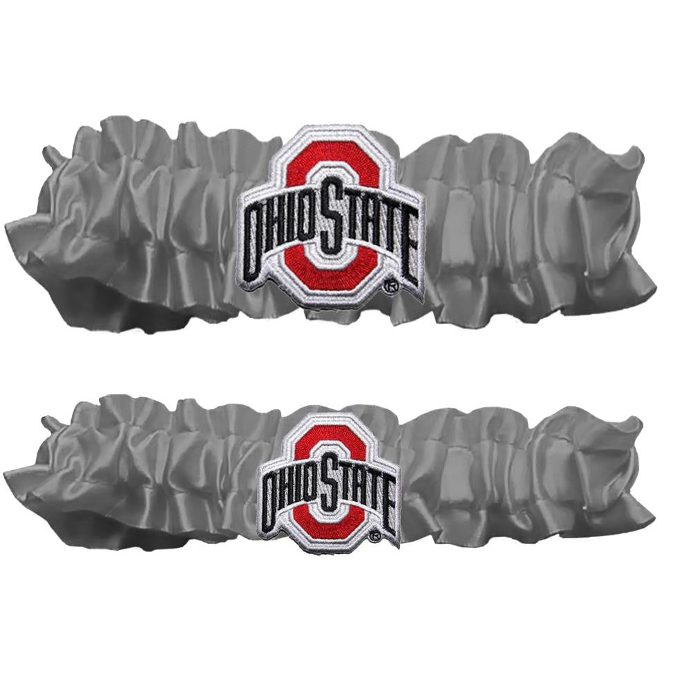 Ohio State Buckeyes NCAA Garter Set One to Keep One to Throw (Silver-Silver)