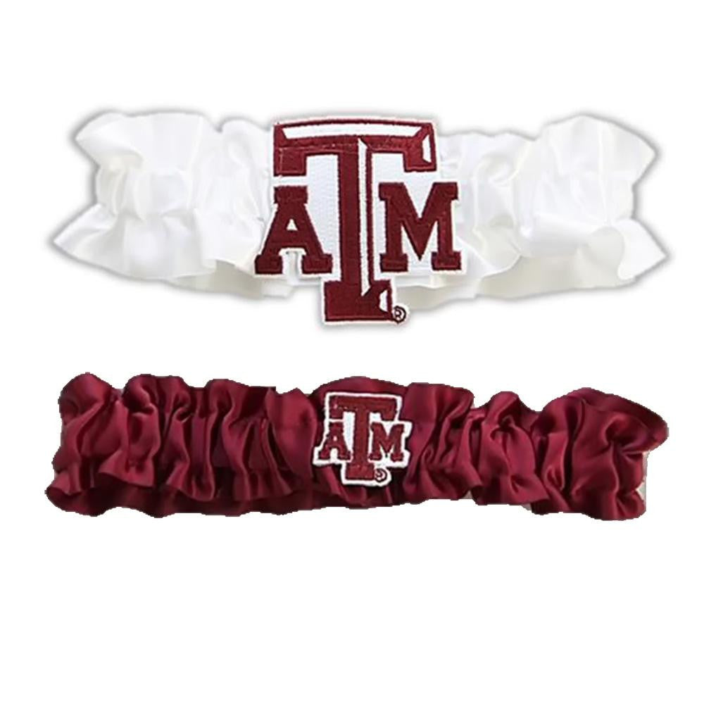 Texas A&M Aggies NCAA Garter Set One to Keep One to Throw (White-Maroon)