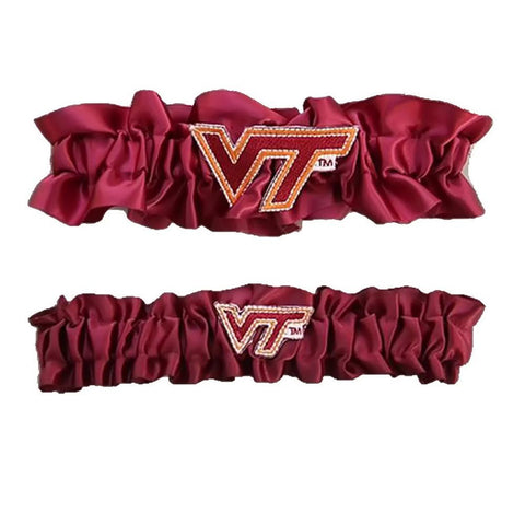 Virginia Tech Hokies NCAA Garter Set One to Keep One to Throw (Maroon-Maroon)