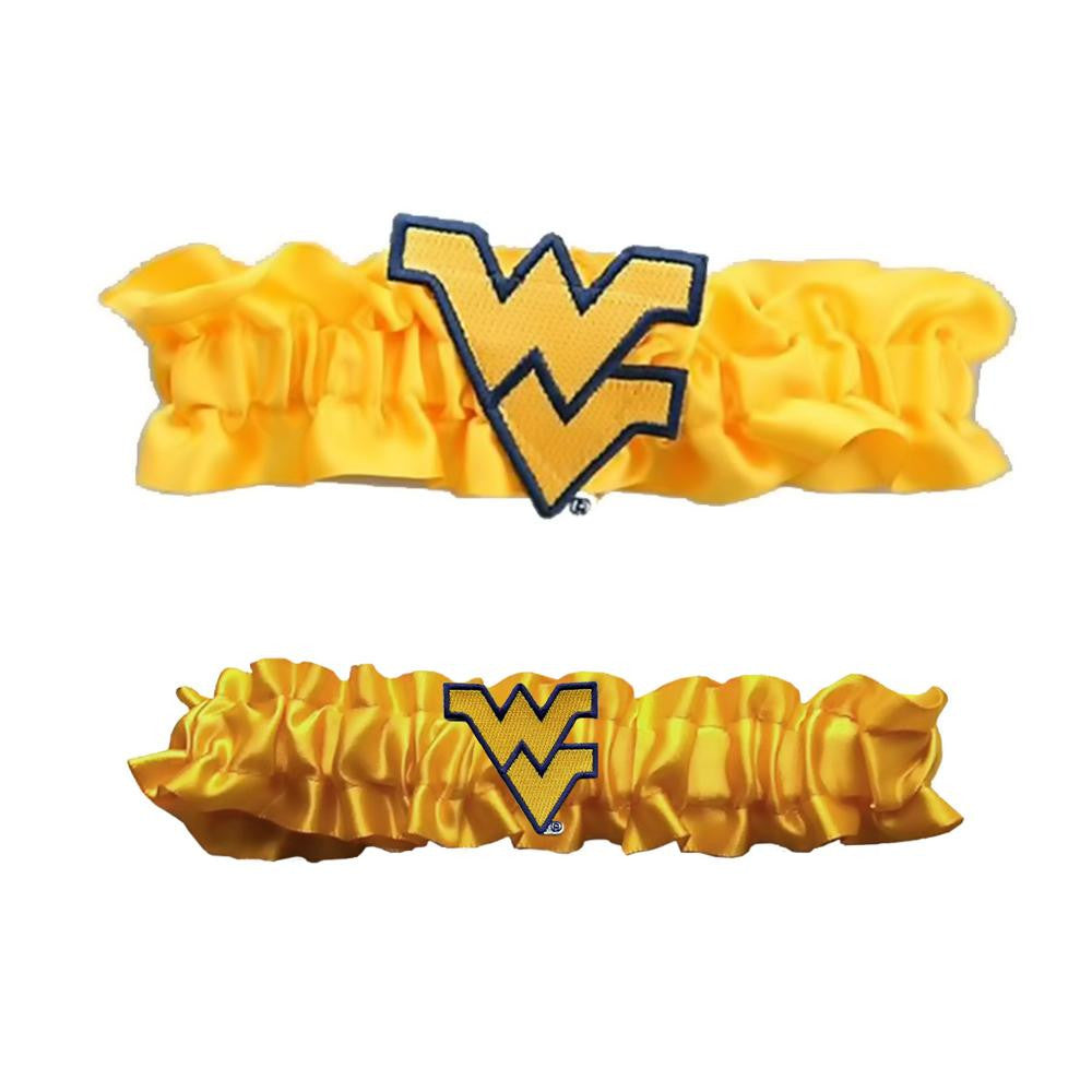 West Virginia Mountaineers NCAA Garter Set One to Keep One to Throw (Yellow-Yellow)