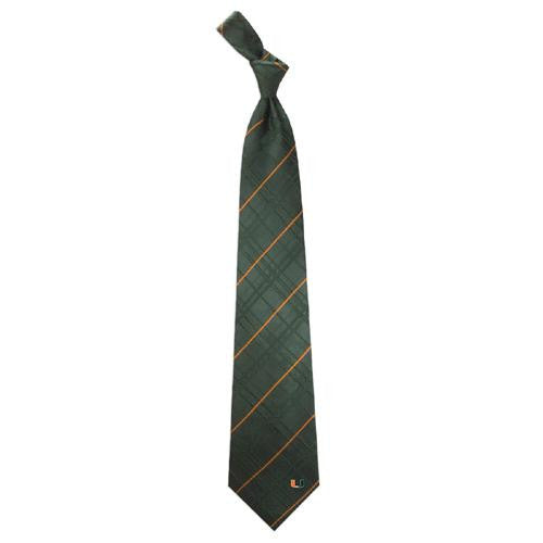 Miami Hurricanes NCAA Oxford Woven Mens Tie