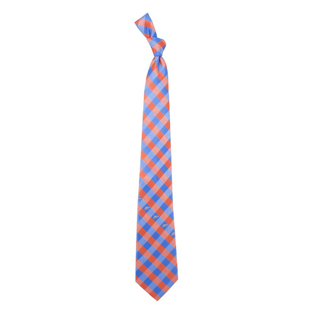 Oklahoma City Thunder NBA Check Woven Poly Mens Tie