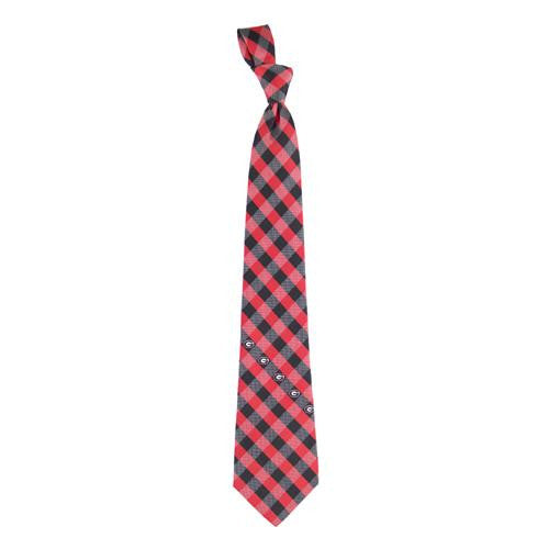 Georgia Bulldogs NCAA Check Poly Necktie