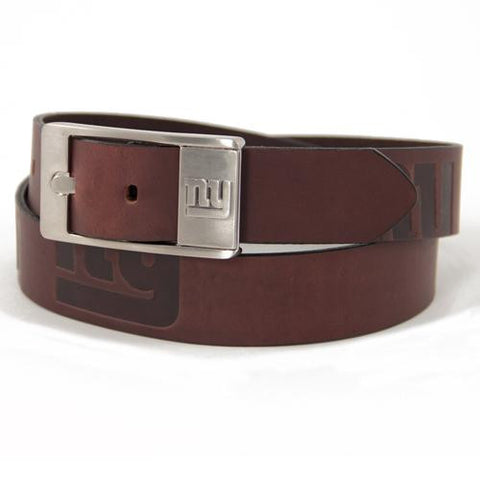 New York Giants NFL Men's Embossed Leather Belt (Size 36)