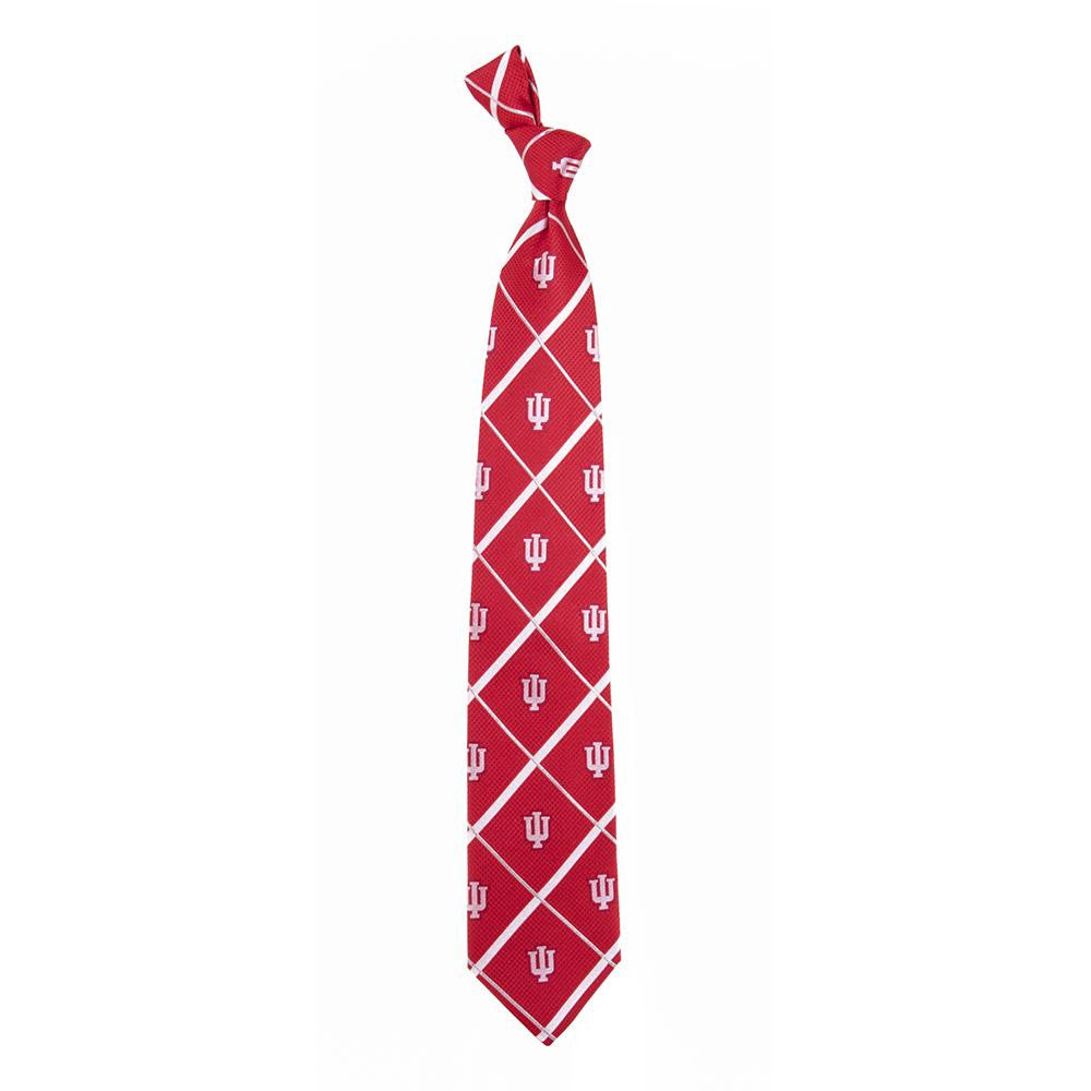 Indiana Hoosiers NCAA Silver Line Woven Silk Mens Tie