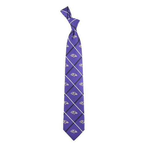 Baltimore Ravens NFL Silver Line Woven Silk Mens Tie